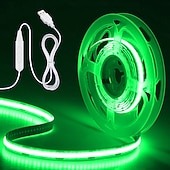 baratos Luzes de tira USB-Luz LED COB USB 5V 1 metro 320LED Desligamento temporizado de 60 segundos Escurecimento de 6 níveis com cabo USB de 1,5 metros Adequado para cozinha, quarto, festa, iluminação doméstica DIY