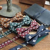 billiga Slipsar och flugor-Herr Fluga Modernt Modernt Rosett Geometrisk Bröllopsfest Dagliga kläder