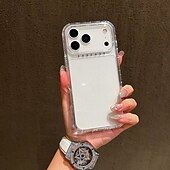 お買い得  iPhone用ケース-電話 ケース 用途 iPhone 17 Pro Max 17 Air 16 15 14 Pro Max Plus 13 Pro Max バックカバー 黄ばんでいない ブリンブリングリッターシャイニー 耐衝撃 レトロ風 TPU アクリル