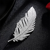 baratos Pregadeiras e Pins-Broches Retro Asas Moda Simples Broche Jóias Prata Para Casamento Festa Presente Noivado Baile de Formatura Festival