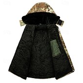 preiswerte Fleece &amp; 3 in 1 Jacken-Herren Wanderjacke Fleecejacke Daunenjacke Thermo-Set Winter Draussen Tarnung Thermowarm Oberteil Armeegrün Grün Khaki