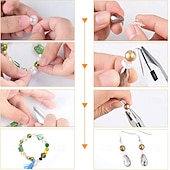 お買い得  子供のための-4655個のクレイビーズブレスレット作成キット収納ボックス付き、友情ジュエリー作り用のフラットプリプリービーズ、チャームが付いたポリマーヘイシービーズ10代の女の子向けのクラフト8〜12歳クリスマスギフト