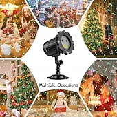 tanie Światła świąteczne-Zewnętrzne światła projektora świątecznego świąteczne światło laserowe z pilotem ruchomy projektor RGB do ogrodu i podwórka