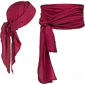 abordables Conjuntos-Retro Antiguo Medieval Renacimiento Traje de cosplay Accesorios Pirata Vikingo Disfraz Hombre Vikingo Pirata Víspera de Todos los Santos Carnaval Rendimiento LARP Feria Ren Adulto Disfraz