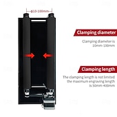 cheap Home Supplies-Roller Y Axis Rotary Attachment 360 Rotating For Laser Engravers Tool