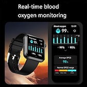 ieftine Ceasuri Smart-Ceas inteligent TK50 cu Bluetooth, ecran HD 1.72, monitor de fitness, impermeabil IP68, tensiune arterială, oxigen, ritm cardiac, ceas inteligent