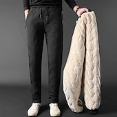preiswerte Laufhosen &amp; Leggings-Herren Winter-Jogginghose Shrepa Fleecehose Dick Mit Taschen Unterteile Fitnessstudio Athleisure Trainieren Herbst Winter Winddicht Warm Fitnessstudio Outdoor Laufen Normale Passform Sportbekleidung