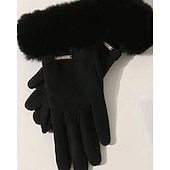  Жен. 1 пара С пальцами / Зимние Уличный стиль / На открытом воздухе Перчатки - Однотонный Полный палец