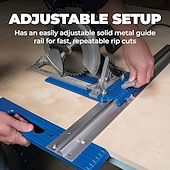 cheap Home Supplies-Non-Slip Push Block with Adjustable 3D Direction Guard - One-Piece Safety Block for Table Saw, Router Table, Band Saw, Jointer - Compatible with Circular Blades - Durable Plastic Construction - Ideal