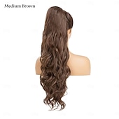 halpa Poninhännät-hiuslisäke, scrunchy don&#039;t hairstyle, tuuhea kihara, sotkuinen nuttura, vaalea blondi, g5l