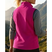 abordables Vestes-Femmes Veste Randonnée Manteau d&#039;hiver Gilet polaire Sans manches Top Extérieur Chaleur Thermique Hiver Fermeture éclair Polyester Noir Rouge Bleu Chasse Pêche Escalade