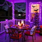 billige LED Strip Lamper-Lys 10M 100 LED Klar Tråd Blinkende Eventyr Lyskilder Innendørs/Ute Plug-in Lys 220V Bryllup Fest Tre Dekorasjoner
