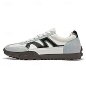 abordables Baskets-Baskets à lacets en similicuir pour homme, chaussures de sport rétro pour l&#039;extérieur – confortables pour la marche, l&#039;entraînement et le style décontracté