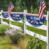 お買い得  250周年-1776-2026年 アメリカ建国250周年記念 半円形扇形旗、愛国的なアメリカ屋外旗バナー、家、ポーチ、庭、独立記念日の装飾用