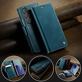 cheap Samsung Cases-Phone Case For Samsung Galaxy Z Fold 7 Magnetic Adsorption Wallet Case Magnetic Full Body Protective Kickstand TPU PU Leather