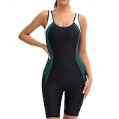 abordables Lycra de surf-Femmes Maillots de bain intégraux Combinaison Fine UPF50+ Sans manches Maillot de Bain Natation Plongée Surf Plongée en apnée Patchwork Été Printemps Automne