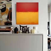 Χαμηλού Κόστους Ελαιογραφίες-διάσημος Mark rothko πολύχρωμο αφηρημένο έργο τέχνης ζωγραφισμένο στο χέρι καμβά ζωγραφική μοντέρνα τέχνη τοίχου για γκαλερί διακόσμηση σπιτιού σαλονιού τεντωμένο πλαίσιο έτοιμο για κρέμασμα ή χωρίς