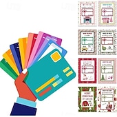  carte cadou de Crăciun Fericit, broșură cadou pentru absolvire, Crăciun pentru studenți, cartonaș cadou spiralat DIY de Crăciun Fericit pentru familie, prieteni, studenți