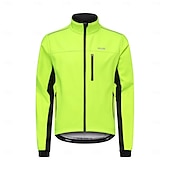 cheap Men&#039;s Jackets &amp; Gilets-Arsuxeo Men&#039;s Cycling Jacket Windbreaker Fleece Jacket Winter Warm Ventilation Back Pocket Comfortable Bike Jacket Tracksuit Mountain Bike MTB Road Bike Cycling City Bike Cycling Black Red Blue Bike