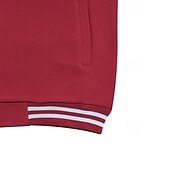 abordables sudaderas basicas-Hombre Sudadera Tracksuit Conjunto de atuendo Escote Chino Exterior Diario Deportes Correa Bolsillo Raya Negro Rojo Azul Marino Poliéster Ropa de Deporte Moda Ropa de calle Primavera