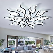 baratos Luzes de teto reguláveis-3-luz 5-luz 60/68/78/90/100 cm Regulável Design de Cluster Luzes de Tecto Metal Acrílico Multi Camadas Estilo Artístico Estilo Moderno Acabamentos Pintados Preto LED Moderno 110-120V 220-240V