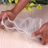 お買い得  キッチン用品＆小物-4つのコンパートメントを備えた透明なプラスチック缶収納ボックス、キッチンカウンター、キャビネット、冷蔵庫用のポータブルソーダ缶オーガナイザー、キッチン収納容器とアクセサリー