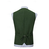  gilet da uomo, gilet da esterno, casual, quotidiano, autunno e inverno, in poliestere, tinta unita, termico, caldo, blazer monopetto, nero, blu, marrone, verde