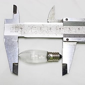 baratos Lâmpadas LED em Forma de Vela-Lâmpadas LED E10 branco quente 10-55 V, adequadas para 17 V, 34 V, 55 V, 0,2 W para arco de vela, arco de vela, luzes de fadas, topo de vela cônico, 2700 K, 10 peças