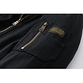 billiga Cargo Jackor-Herr Utomhusjacka Bomberjacka Cargojacka Formell Hem Ficka Fleecekrage Vår Höst Vinter Ensfärgat Aktiv Neutral Normal Svart Grön Kaki Jacka
