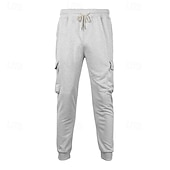 economico Carico-Per uomo Pantaloni da Tuta Cargo Pantaloni da tuta Joggers Pantaloni Coulisse Tasca Elastico in vita Semplice Comodità Quotidiano Sport all'Aperto Moda Casual Rosa Rosso Micro-elastico