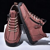 メンズブルーカジュアルレースアップアンクルブーツ、サイドジッパー付き、ハンドメイドスタイル、快適な滑り止めソール、アウトドアや普段使いに最適 お買い得  アンクルブーツ-メンズブルーカジュアルレースアップアンクルブーツ、サイドジッパー付き、ハンドメイドスタイル、快適な滑り止めソール、アウトドアや普段使いに最適