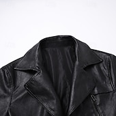 economico Trench da uomo-Per uomo Trench in finta pelle Cappotto da marinaio Trench Vacanza Quotidiano Primavera Autunno PU Antivento Capispalla Abbigliamento Moda Classico Semplice Tasca Bavero Monopetto