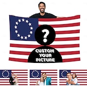  zakázková 250. výročí americké vlajky s fotografií personalizovaný gobelínový plakát, návrh vašeho obrázku pro dekoraci klubů, koncertů, barů, kolejí, obývacích pokojů, ložnic.