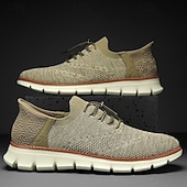 economico Sneakers Casual-scarpe da ginnastica Oxford traspiranti da uomo in maglia – scarpe casual leggere con finiture in pelle di vacchetta per camminare, indossare ogni giorno e viaggiare