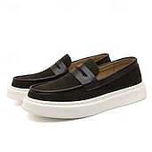 ieftine Loafers casual-Mocasini casual bărbătești în două culori cu talpă albă – pantofi eleganti, fără slip-on, pentru birou, călătorii și ținute de weekend