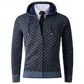 preiswerte Herren Strickjacke-Herren Pullover Kleid Pullover Strickjacke Reißverschluss-Pullover Strickpullover Gerippt Stricken Normale Oberteile Gestrickt Gerippt Einfach Mit Kapuze Mode Schals Lässig Alltagskleidung Bekleidung