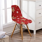 economico Copridivano di Natale-Coprisedie natalizi in seta di latte da 1/2/4/6 pezzi, coprisedie protettivi morbidi, altamente elastici e lavabili, sedie da pranzo decorative per feste, ristoranti e hotel