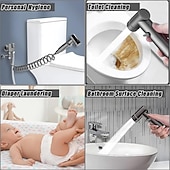 cheap Bathroom Gadgets-Handheld Bidet Sprayer for Toilet,1-In-2-Out Dual Control Valve,Mini Toilet Faucet Sprayer Kit Butt Washer,Hand Shower Bidet Attachment for Washing Machine and Toilet