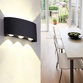 Недорогие наружные настенные светильники-3-свет 17см светодиодные настенные светильники геометрический дизайн водонепроницаемые наружные настенные светильники современный минималистский стиль алюминий гостиная спальня коридор настенный светильник ip65 85-265v