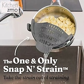 お買い得  キッチン用品＆小物-調節可能なシリコンクリップオンストレーナー - 鍋やボウルにフィットし、電気は不要で、パスタ、野菜、果物に最適で、家庭用の耐久性のある柔軟な手持ち式キッチンツールです。 &amp;RV