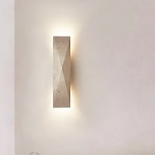 economico Luci da parete-Lampada da parete a LED rettangolare in travertino giallo, moderna e minimalista, per esterni/interni, per giardino