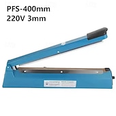 abordables Suministros para el hogar-Máquina selladora manual pequeña de 220 V, 3 mm, tipo 400, para película plástica prensada a mano, para embalaje neutro