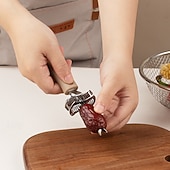 billige Frukt- og grønnsaksutstyr-2-i-1-verktøy for fjerning av paprikafrø i rustfritt stål, justerbart kjerneverktøy for eple, paprika, pære, røde dadler, raskt og enkelt frukt- og grønnsakssåverktøy for kjøkkenutstyr