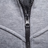 baratos hoodies básicos dos homens-Homens Moletom Full Zip Hoodie Preto Vermelho Cinza Claro Cinzento Escuro Com Capuz Tecido Patchwork Desportos e Ar livre Casual Diário Roupa de rua Legal Roupa de Esporte Primavera &amp; Outono Roupa