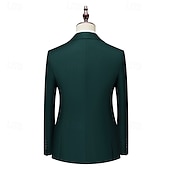 abordables Blazers Classiques pour Hommes-Homme Blazer Affaires Cocktail Fête de mariage Mode Occasionnel Printemps Automne Polyester Uni Avec Poches Boutons Confortable Double Boutonnage veste Noir Blanche Jaune Rose Claire