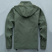 cheap Fleece &amp; 3 in 1 Jackets-Men's Hiking Jacket Fleece Jacket Winter Coat Puffer Jacket Thermal Set Winter Autumn / Fall Outdoor Camo Thermal Warm Waterproof Windproof Top Black Green Khaki