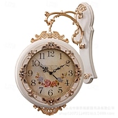 cheap Wall Accents-Outdoor Clocks European Style Retro Wall Clock Innovation and Fashion Living Room Double-Sided Clock Classic Clock Wall Bedroom Decoration Clock Wall Clocks Bedrooms