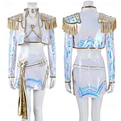  Inspirado em ídolos coreanos Estrela pop Ocasiões Especiais Fantasias Originais Ídolo Virtual for Mulheres Adulto Dia Das Bruxas Carnaval Espetáculo Comic Con Anime Expo