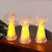 preiswerte Weihnachtsbeleuchtung für den Innenbereich-1 Stück 11,5 x 4,3 cm LED-Lichtstreifen für Weihnachten und Halloween, elektronisches Engel-Ornamentlicht aus Acryl-Imitationskristall, Nachtlicht für Schlafzimmer und Esszimmer im Innen- und