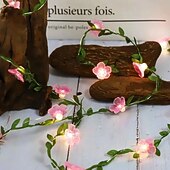 billige LED-stringlys-Sakura rotting girland eventyr snorlys 2m 20LEDs batteridrevet bryllup fest innendørs atmosfære hjem romantisk høytidsdekorasjon